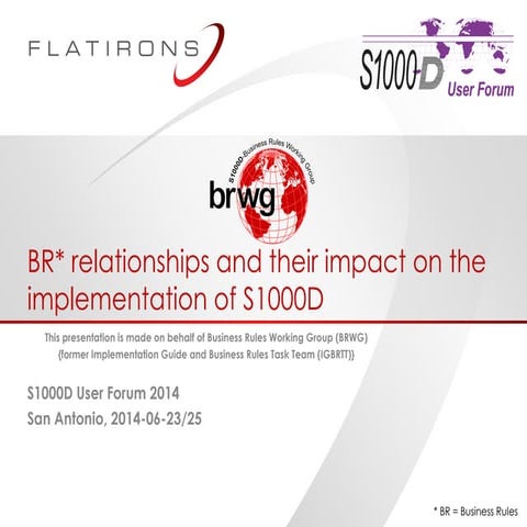 BR Relationships and Their Impact on the Implementation of S1000D