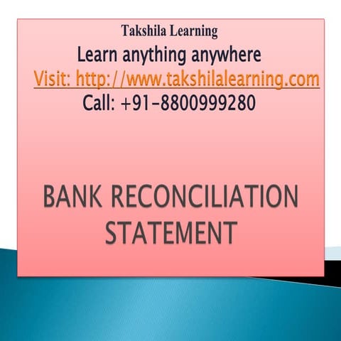 Bank Reconciliation Statement