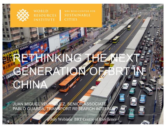 Rethinking the Next Generation of BRT in China