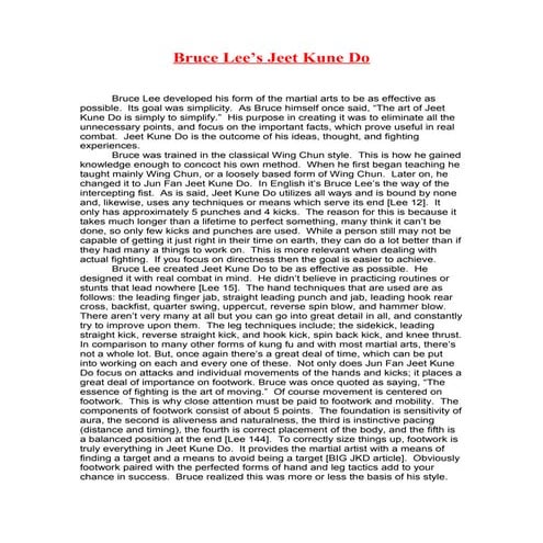 Bruce lee   jeet kune do - overview