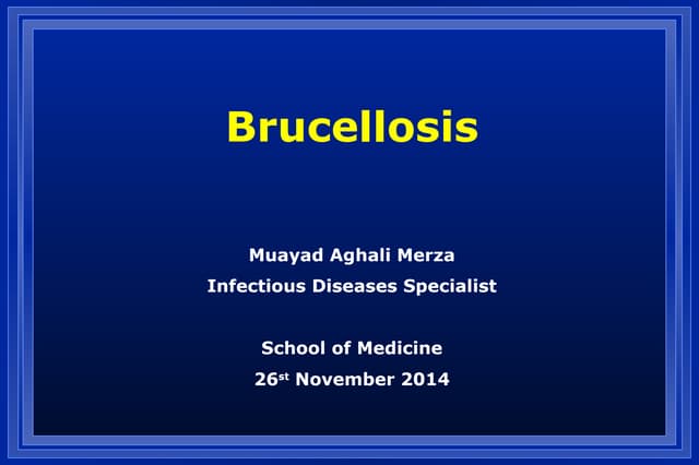 Brucella and brucellosis