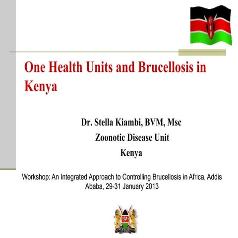 One Health units and brucellosis in Kenya