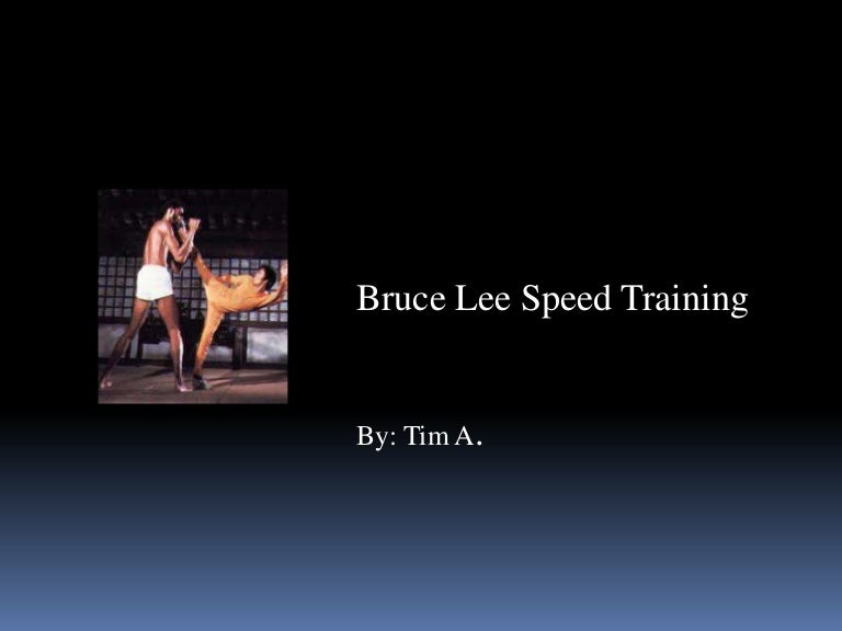 bruce lee speed workout