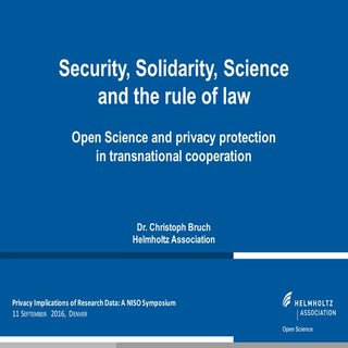 Bruch - Security, Solidarity, Science