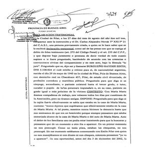 Declaración testimo