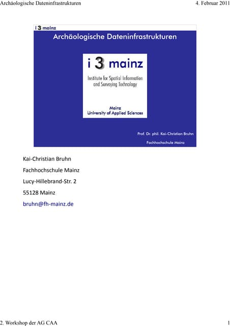 Archäologische Dateninfrastrukturen