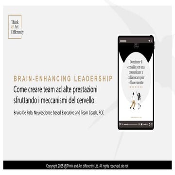 SMAU Milano 2025 - Bruna de Palo - Brain-Enhancing Leadership: Come creare te...
