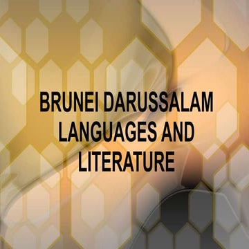 Brunei Darussalam Languages & Literature