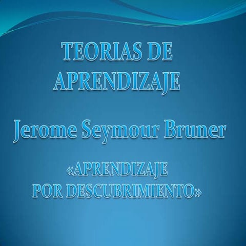 teoria aprendizaje Bruner