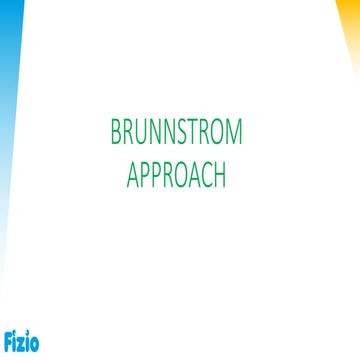 Brunnstrom approach