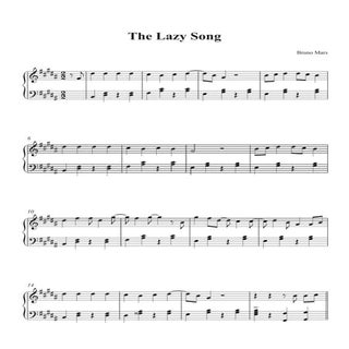 The Lazy Song - Bruno Mars