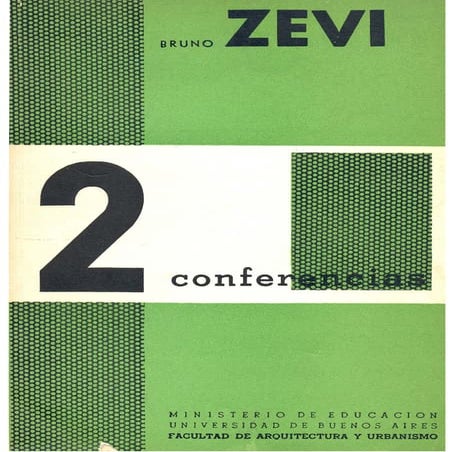 Bruno Zevi: “2 Conferencias” (reedición digital)