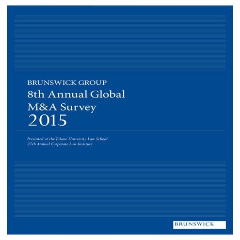 8th annual Brunswick M&A survey