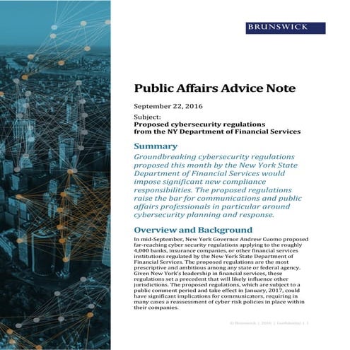 New York DFS proposed cybersecurity regulations