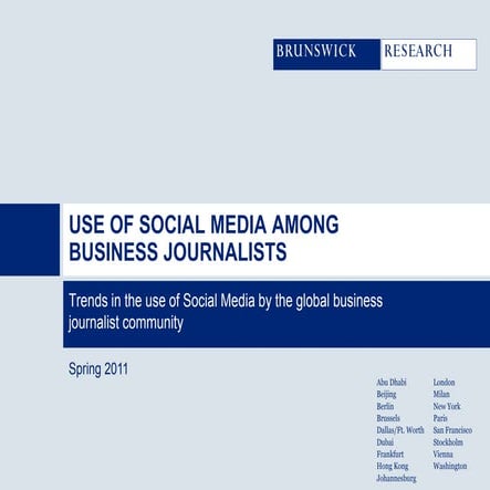 Use of social media by business journalists
