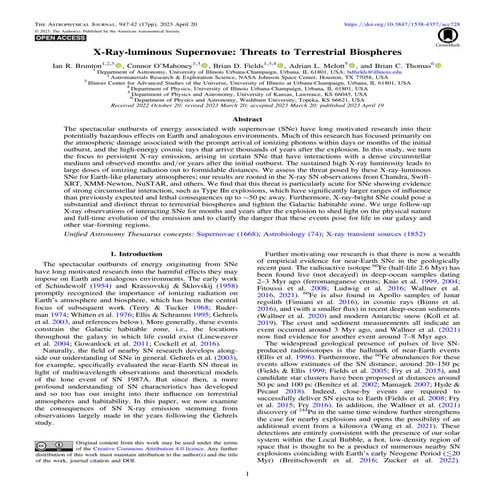 X-Ray-luminous Supernovae: Threats to Terrestrial Biospheres
