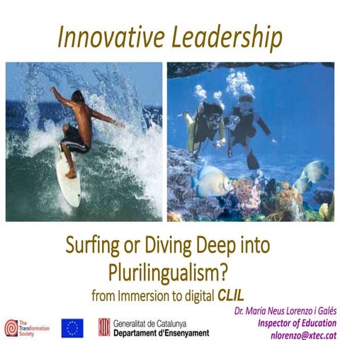 Innovative Leadership. From Immersion to digital CLIL. School Plurilingualism...