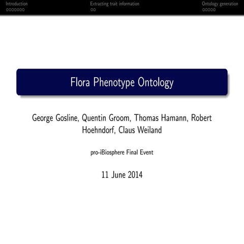 Flora Phenotype Ontology