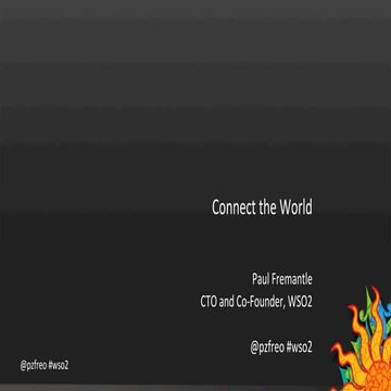 Presentation WSO2 Brussel workshop September 24th 2014 (Connect the world)