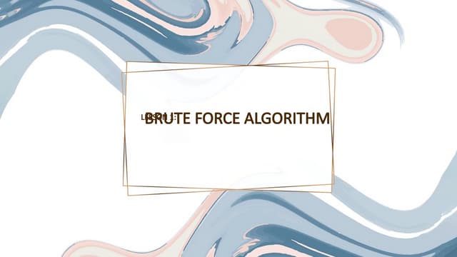 Brute-Force PowerPoint in second year college