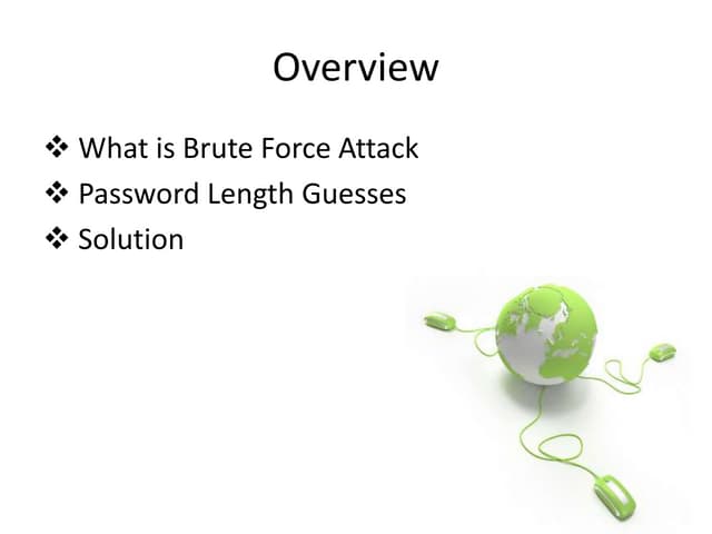 Brute force-attack presentation
