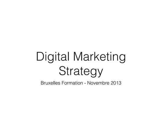 Digital Marketing Strategy - Canvas for Bruxelles formation training