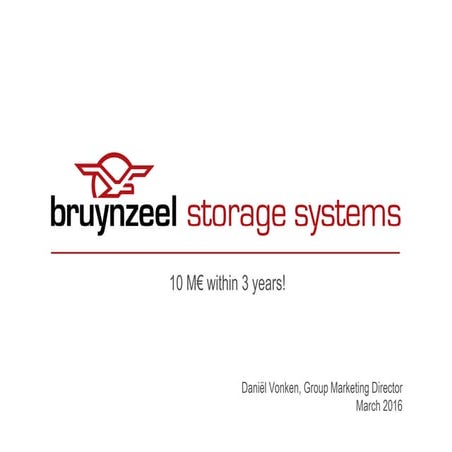 10 M€ annual revenue within 3 years, starting from scratch!