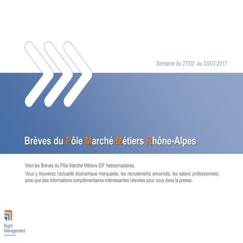 Brèves pmm rhône alpes du 27 02 au 03 03