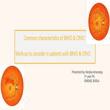 Central Retinal Vein Occlsion (CRVO) | PPT