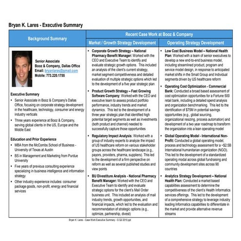 Bryan K Lares Case Work Executive Summary