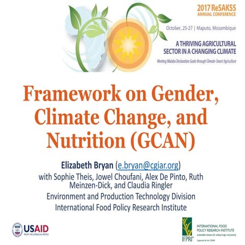 Gender-Sensitive, Climate-Smart Agriculture for Improved Nutrition in Africa ...