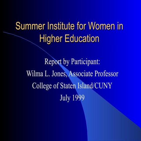 Institute for Women in Higher Education