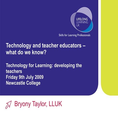 Technology and teacher educators – what do we know?