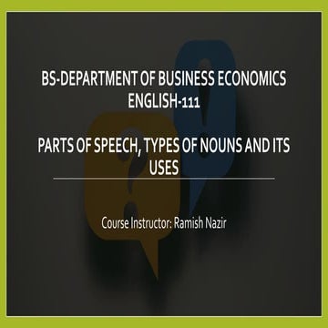 BS-BE Parts of Speech, Types of Nouns and its Uses.pptx