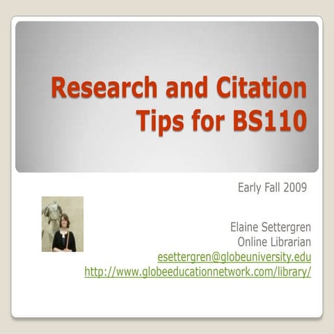 Bs110 Research And Citation Tips