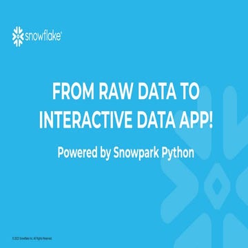 From Raw Data to an Interactive Data App in an Hour: Powered by ...