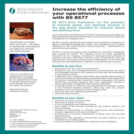 BS 8577 Information Guide 2013
