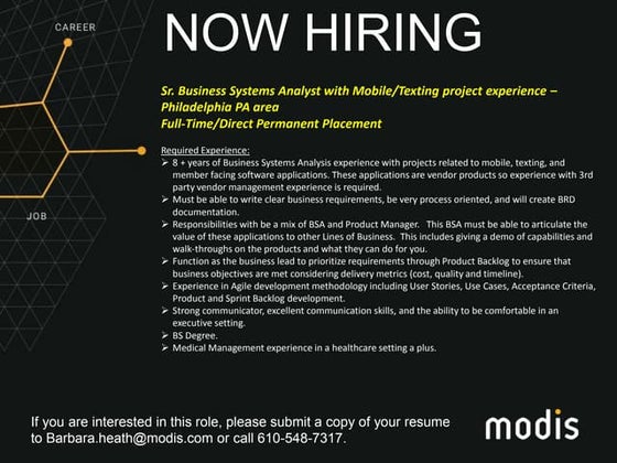 Business System Analyst Responsabilites Pptx