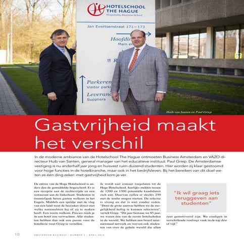 Interview Huib van Santen ingesprek met Paul Griep