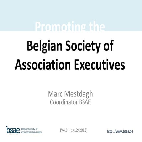 Promoting the Belgian Society of Association Executives
