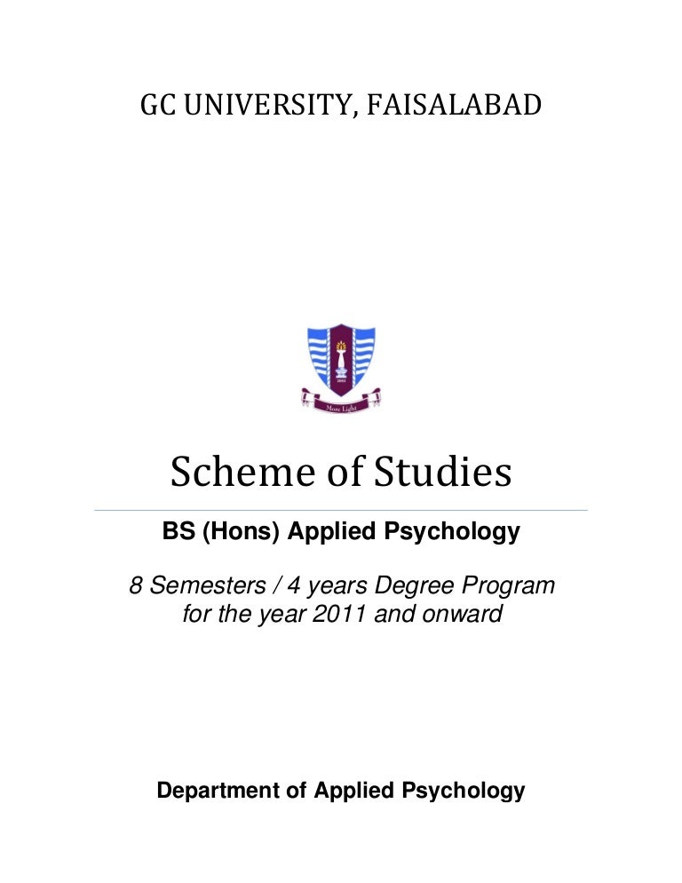 Bs Applied Psychology