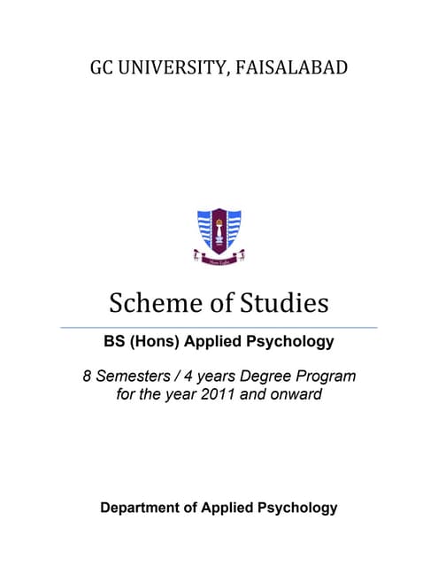 Bs Applied Psychology