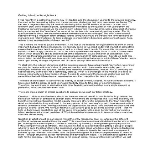 Getting talent on the right track