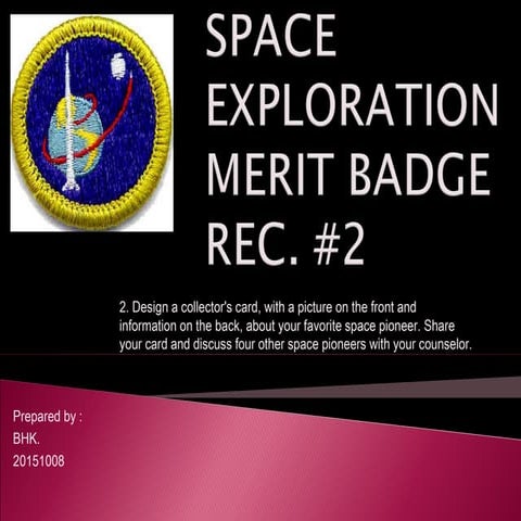BSA space exploration merit badge requirement 2