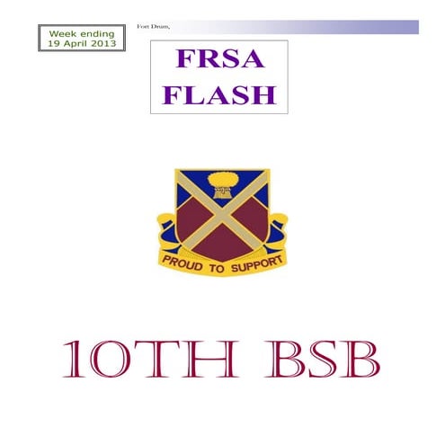 10th BSB FRSA FLASH 19APRIL2013