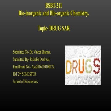 Drug SAR ( Structure Activity Relationship)