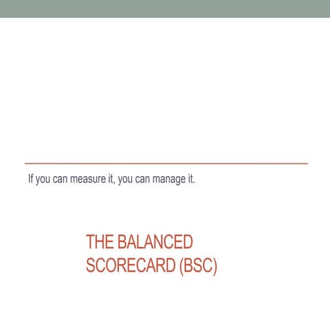 balanced score card