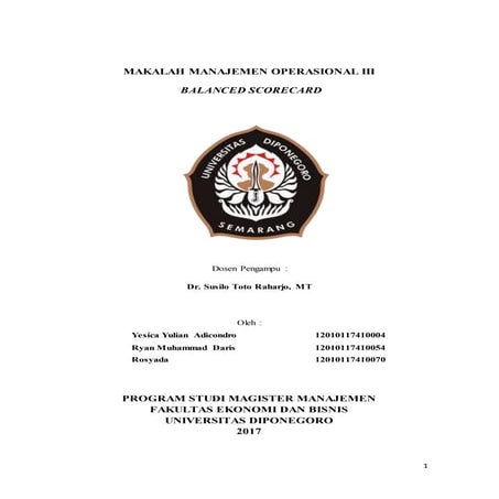 Makalah Balanced Scorecard 