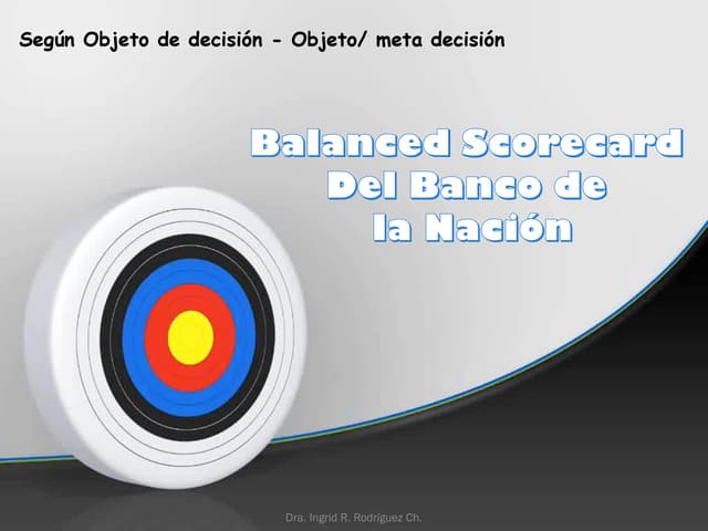 Bsc banco de la nación final decisiones objetivo meta