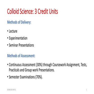 Comprehensive Introduction to Colloid Science and Its Applications | PDF